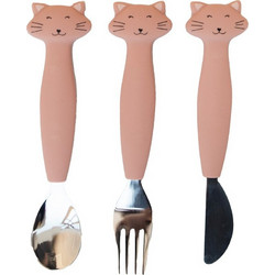 Trixie Mrs. Cat Σετ Βρεφικά Μαχαιροπίρουνα 12m+ Ροζ 3τμχ