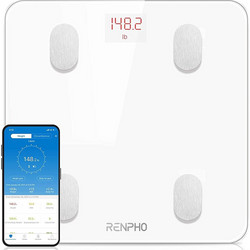 Renpho Smart Smart Ζυγαριά με Λιπομέτρηση & Bluetooth WITH13 White