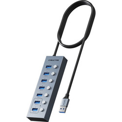 Cabletime T-HUBU7-AG USB Hub 3.0 USB-A με 7 Θύρες USB-A & Εξωτερική Παροχή Ρεύματος