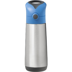 B.Box Slate Παιδικό Παγούρι Θερμός Ανοξείδωτο BPA Free με Καλαμάκι Μπλε 500ml