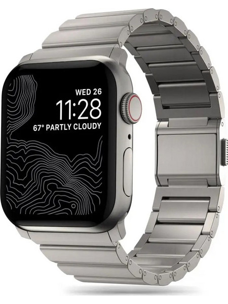 Tech-Protect Steel Band Λουράκι Μεταλλικό Titanium (Apple Watch 42 / 44 / 45 / 49mm)