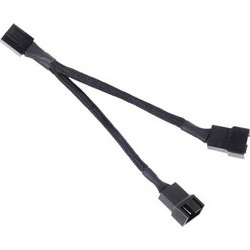 Silverstone CPF01 Καλώδιο Τροφοδοσίας 4-Pin PWM to 2 x 4-Pin PWM 0.1m Black
