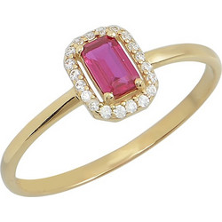 Million Diamonds Γυναικείο Δαχτυλίδι Ροζέτα από Xρυσό 14K με Ζιργκόν 20220