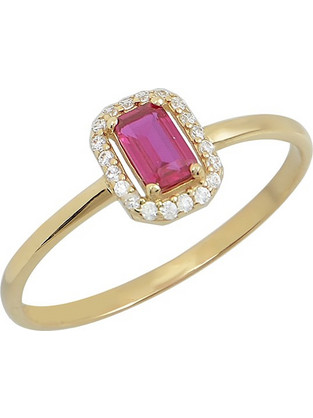 Million Diamonds Γυναικείο Δαχτυλίδι Ροζέτα από Xρυσό 14K με Ζιργκόν 20220