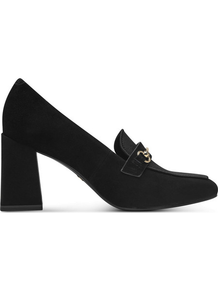 Tamaris Γόβες Suede με Χοντρό Ψηλό Τακούνι Μαύρες 1-24413-42-001
