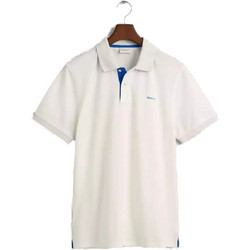 Gant Ανδρική Μπλούζα Polo Κοντομάνικη Λευκή 3G2062026-113