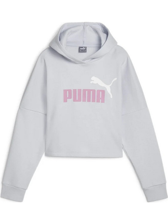 Puma ESS Logo Παιδικό Φούτερ με Κουκούλα Γκρι 671134-42