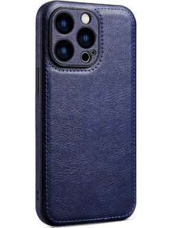 Bodycell Prestige Leather Back Cover Blue (iPhone 13 Pro)