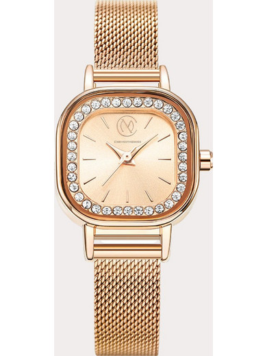 Chrysothemiss Elegant Rose Γυναικείο Ρολόι με Ροζ Χρυσό Μεταλλικό Μπρασελέ CMISS0170L