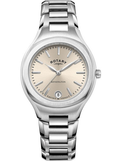 Rotary Kensington Γυναικείο Ρολόι με Ασημί Μεταλλικό Μπρασελέ LB05105/03