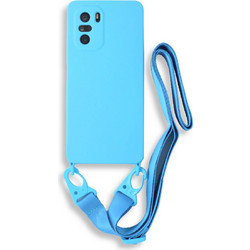 Bodycell Silicon Color Strap Back Cover Light Blue (Xiaomi Poco F3)