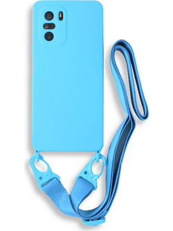 Bodycell Silicon Color Strap Back Cover Light Blue (Xiaomi Poco F3)