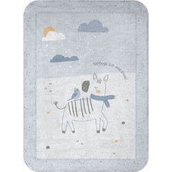 KikkaBoo Stripy Friends Κουβέρτα Κούνιας Fleece 110x140 Γαλάζια