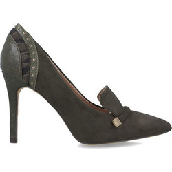 Menbur Lonicera Γόβες Suede με Τακούνι Στιλέτο Χακί 22630-0086