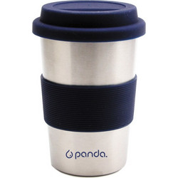 Panda Ποτήρι Καφέ Ατσάλι Μπλε Ασημί 360ml 24315