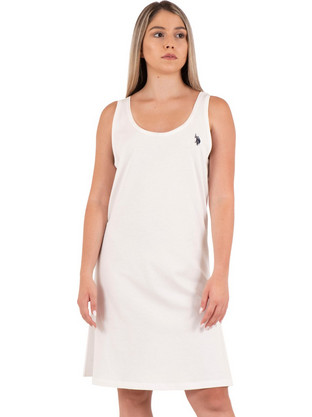 U.S. Polo Assn. Shay Mini Καλοκαιρινό Καθημερινό Φόρεμα Λευκό 6780950313-100
