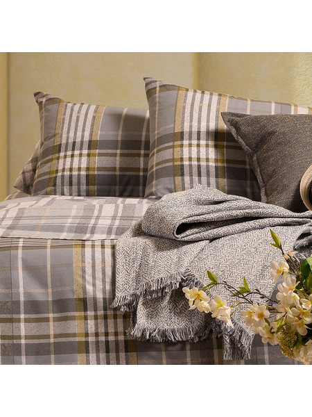 Melinen Σετ Σεντόνια Μονά Βαμβακερά 170x270 Ultra Line Jonas Grey