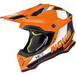 Nolan N53 Black White Orange 84 Κράνος Μηχανής Motocross 1300gr