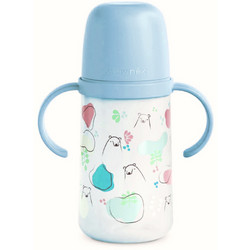 Suavinex Bear Εκπαιδευτικό Μπουκάλι με Λαβές Blue 270ml