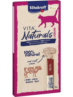 Vitakraft Vita Naturals Liquid with Beef 5x15gr