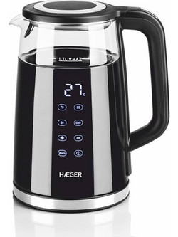 Haeger EK-DIG.028A Γυάλινος Βραστήρας 1.7lt 220W με Ρύθμιση Θερμοκρασίας