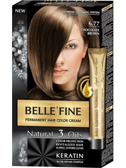 Belle'Fine 6.77 Σκούρο Ξανθό Πράσινο Σαντρέ Μόνιμη Βαφή Μαλλιών 30ml