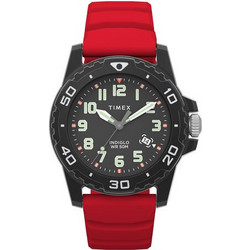 Timex Ανδρικό Ρολόι με Κόκκινο Καουτσούκ Λουράκι TW5M61000