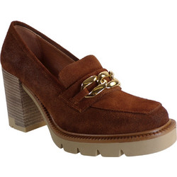 Commanchero Γόβες Suede με Χοντρό Ψηλό Τακούνι & Φιάπα Ταμπά 5920-4219