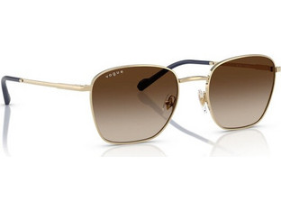 Vogue VO4322S 848/13 Ανδρικά Γυαλιά Ηλίου Τετράγωνα Μεταλλικά Χρυσά με Καφέ Degradee Φακό