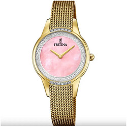 Festina Γυναικείο Ρολόι με Χρυσό Μεταλλικό Μπρασελέ F20495/2