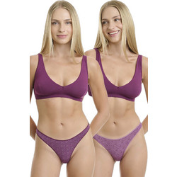 Walk Γυναικεία String Μωβ 2Pack W2013-66