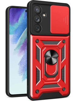 Bodycell Armo Slide Ring Holder Back Cover Red (Samsung Galaxy A14)