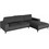HomeMarkt Noa Γωνιακός Καναπές Δεξιά Γωνία Ανθρακί 288x157x80cm HM3278.02R
