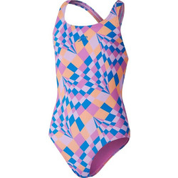 Speedo Printed Medalist Αθλητικό Παιδικό Μαγιό Ολόσωμο για Κορίτσι Πολύχρωμο 8003139-17411