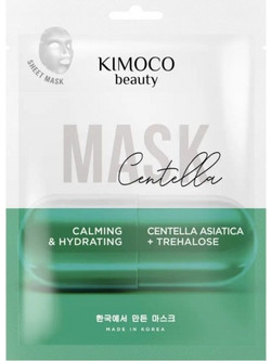 Kimoco Beauty Centella Sheet Μάσκα Προσώπου για Ενυδάτωση & Καταπράυνση 23ml