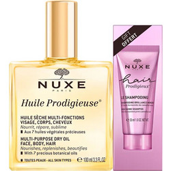 Nuxe Huile Prodigieuse Dry Oil 100ml + Shampoo 30ml