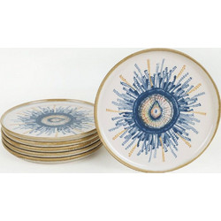 Hermia Πιάτα Ρηχά Κεραμικά 22cm 6τμχ 275KRM2476