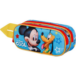 Karactermania Mickey 3D Κασετίνα Βαρελάκι με 2 Θήκες Γαλάζια 07025