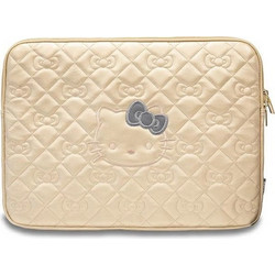 Hello Kitty Zip PU Quilted Bows Τσάντα Laptop Χειρός 14" Beige