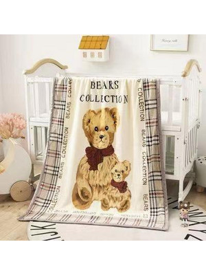 Cos Life y Bears Κουβέρτα Κούνιας Βελουτέ 100x140 Μπεζ