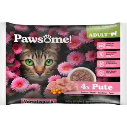 Pawsome Adult with Turkey in Sause 4x85gr