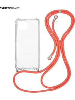 Sonique Armor Clear Back Cover Transparent / Coral (iPhone 11 Pro)