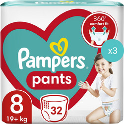 Pampers Pants Πάνες Βρακάκι No8 19kg+ 96τμχ