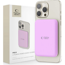 Tech-Protect PB10 Wireless Magsafe Power Bank 5000mAh 15W Lilac