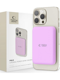 Tech-Protect PB10 Wireless Magsafe Power Bank 5000mAh 15W Lilac