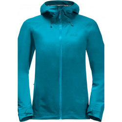 Jack Wolfskin Γυναικείο Μπουφάν Χειμωνιάτικο Softshell Μακρύ Πετρόλ 1115121-1395
