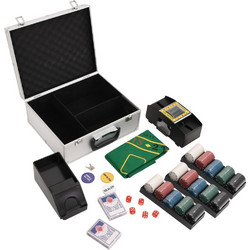 vidaXL Σετ 300 Μάρκες Poker σε Βαλίτσα με 2 Τράπουλες & Τσόχα 80410