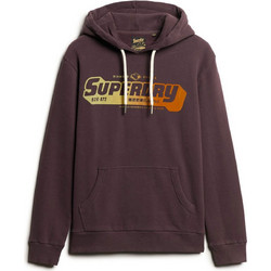 Superdry Flocked Ανδρικό Αθλητικό Φούτερ με Κουκούλα Καφέ M2013701A-2PW