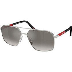Prada PRA50S 1BC02M Ανδρικά Γυαλιά Ηλίου Aviator Μεταλλικά Ασημί με Μαύρο Φακό