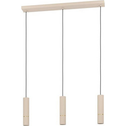 Eglo Caminia Κρεμαστό Φωτιστικό Οροφής Ράγα Τρίφωτο LED με Θερμό Λευκό Φως Χρυσό 901152